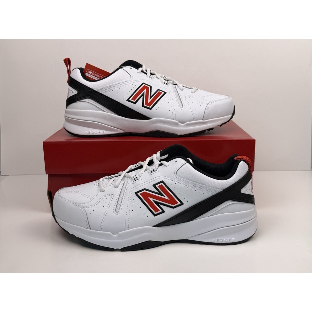 New Balance MX608V5 Sneakers Men's Size‎ 10.5 4E Wide White/Red M6086F1